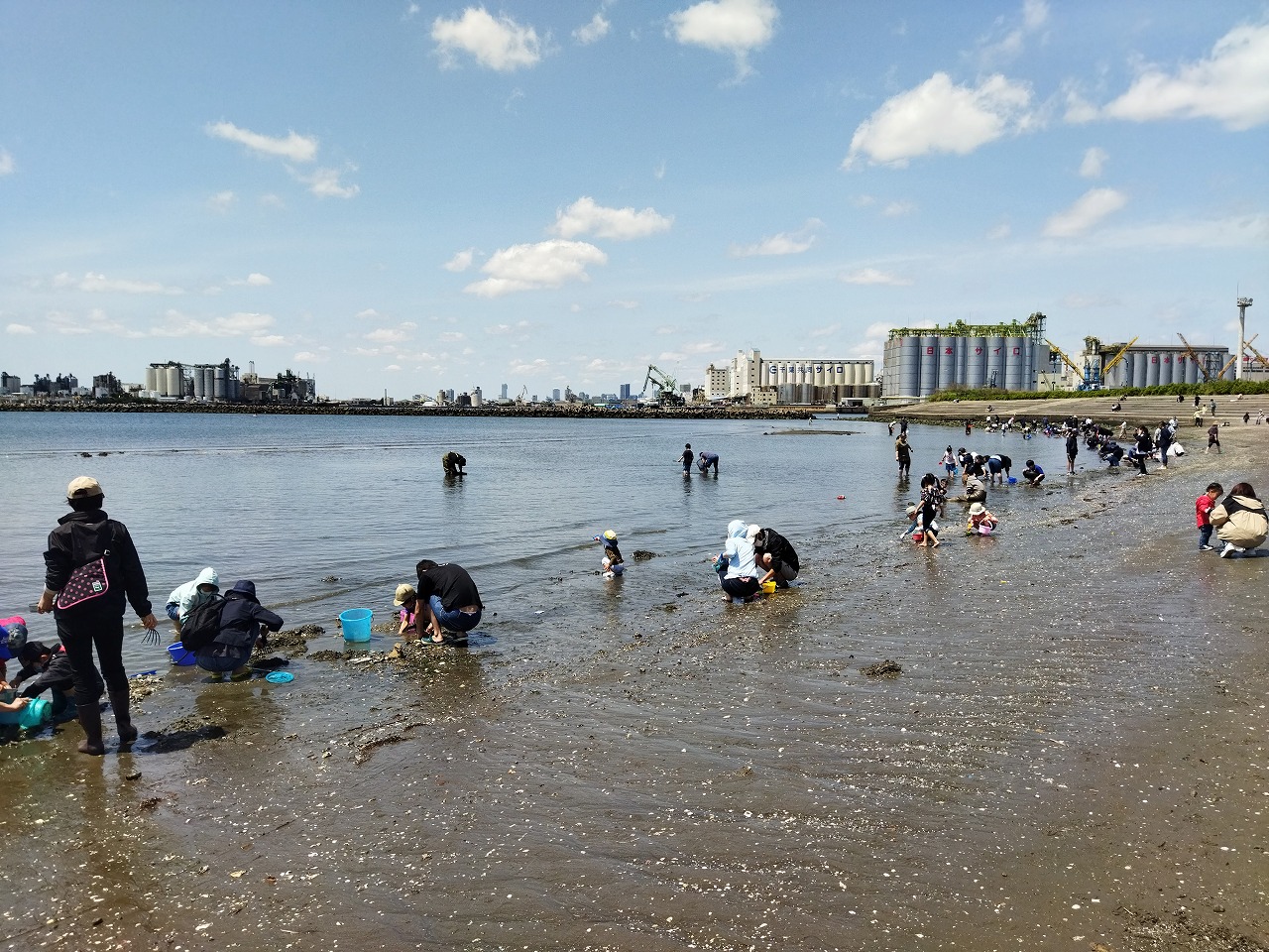 千葉市 ポートタワーで子供と無料潮干狩り 時間は何時がベスト 持ち物は 東京の小学生とおでかけ Odekake Tokyo Play With Kids In Tokyo